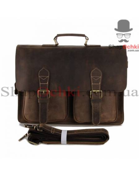 Портфель чоловічий Tiding Bag 7105B, шкіра, коричневий