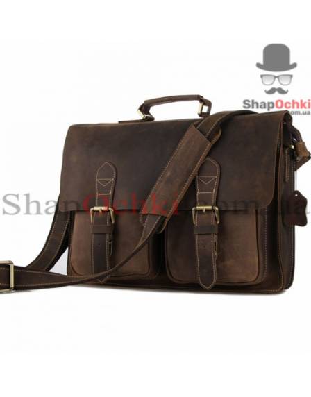 Портфель чоловічий Tiding Bag 7105B, шкіра, коричневий