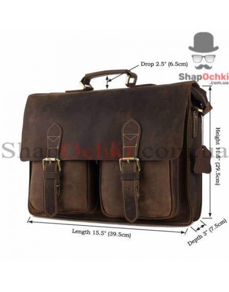 Портфель чоловічий Tiding Bag 7105B, шкіра, коричневий