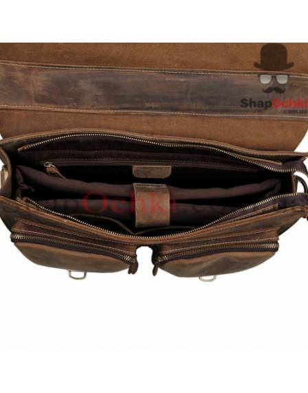 Портфель чоловічий Tiding Bag 7105B, шкіра, коричневий