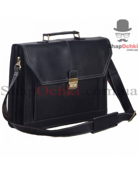 Портфель чоловічий Tiding Bag X1025, шкіра, чорний