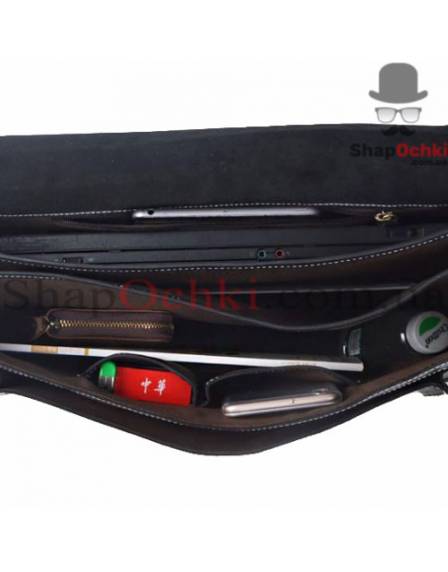 Портфель чоловічий Tiding Bag X1025, шкіра, чорний