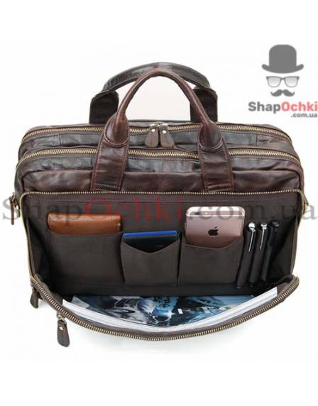 Сумка чоловіча Tiding Bag 7230Q, шкіра, коричнева
