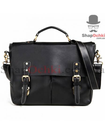 Портфель чоловічий Tiding Bag M31-3183A, шкіра, чорний