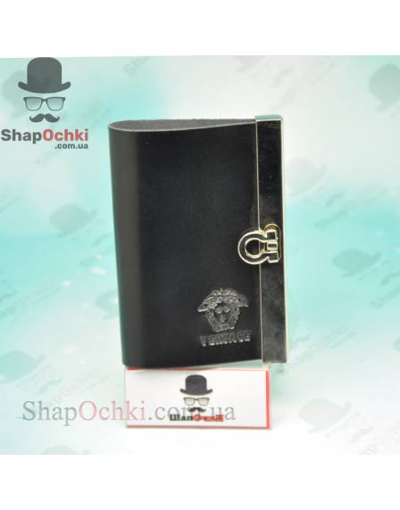 Ключниця Versace 01, шкір/зам, чорна