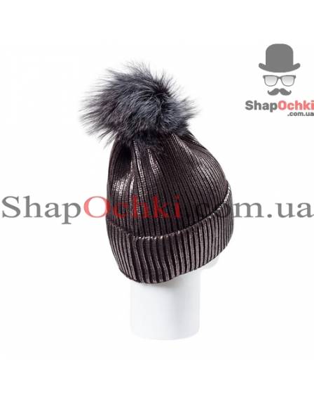 Шапка жіноча UGG, Ріана, колір шоколад+бронза
