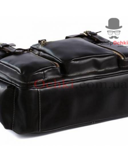 Сумка чоловіча Tiding Bag 7028A, шкіра, чорна
