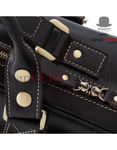 Сумка чоловіча Tiding Bag 7028A, шкіра, чорна