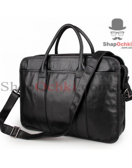 Сумка чоловіча Jasper&Maine 7321A, шкіра, чорна