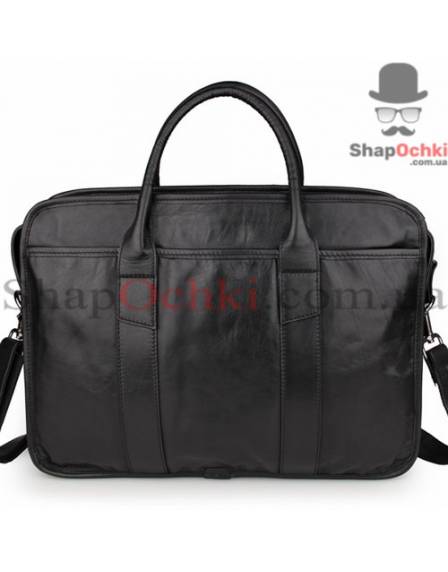 Сумка чоловіча Jasper&Maine 7321A, шкіра, чорна