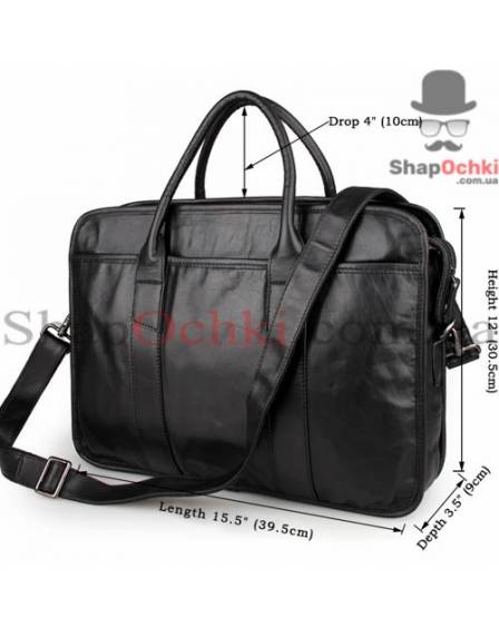 Сумка чоловіча Jasper&Maine 7321A, шкіра, чорна