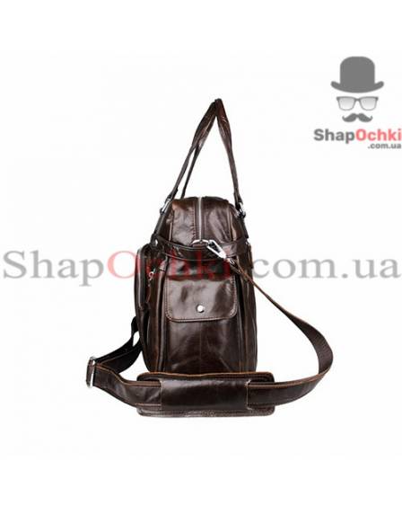 Сумка чоловіча Tiding Bag 7288Q, шкіра, шоколад