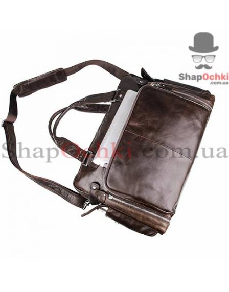 Сумка чоловіча Tiding Bag 7288Q, шкіра, шоколад