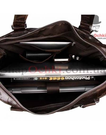 Сумка чоловіча Tiding Bag 7288Q, шкіра, шоколад