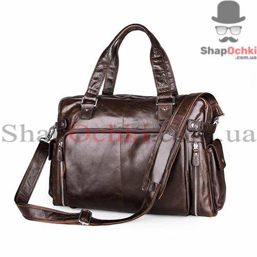 Сумка чоловіча Tiding Bag 7288Q,  шкіра,  шоколад
