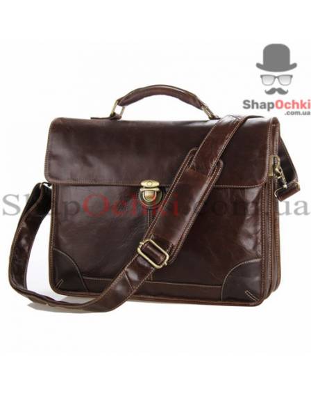 Портфель чоловічий Tiding Bag 7091C, шкіра, коричневий