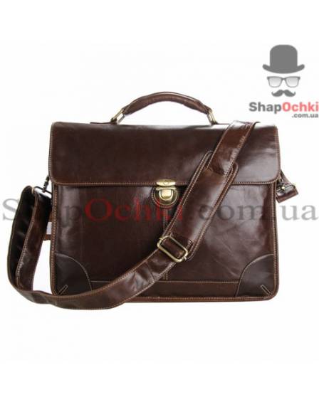 Портфель чоловічий Tiding Bag 7091C, шкіра, коричневий