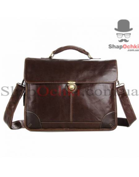 Портфель чоловічий Tiding Bag 7091C, шкіра, коричневий