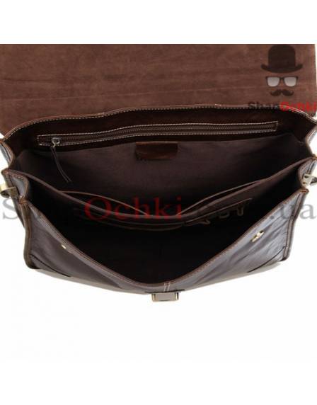 Портфель чоловічий Tiding Bag 7091C, шкіра, коричневий