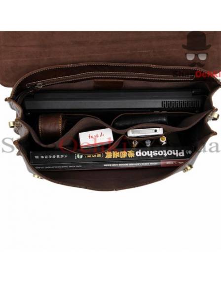 Портфель чоловічий Tiding Bag 7091C, шкіра, коричневий