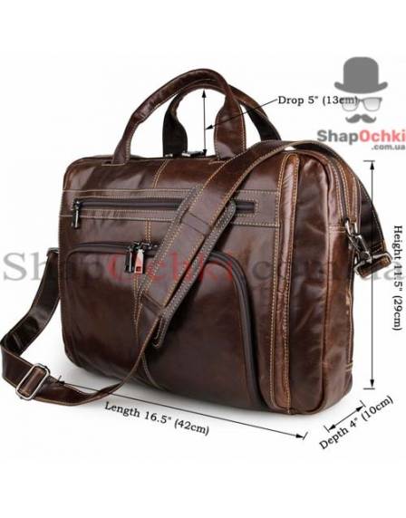 Сумка чоловіча Tiding Bag 7310C, шкіра, коричнева