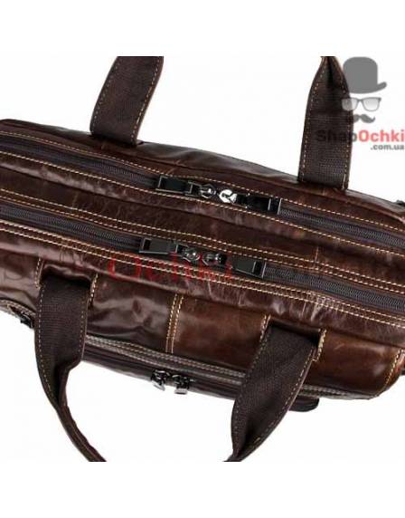 Сумка чоловіча Tiding Bag 7310C, шкіра, коричнева
