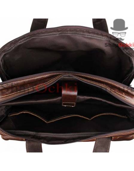 Сумка чоловіча Tiding Bag 7310C, шкіра, коричнева
