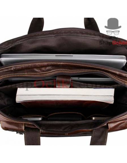 Сумка чоловіча Tiding Bag 7310C, шкіра, коричнева