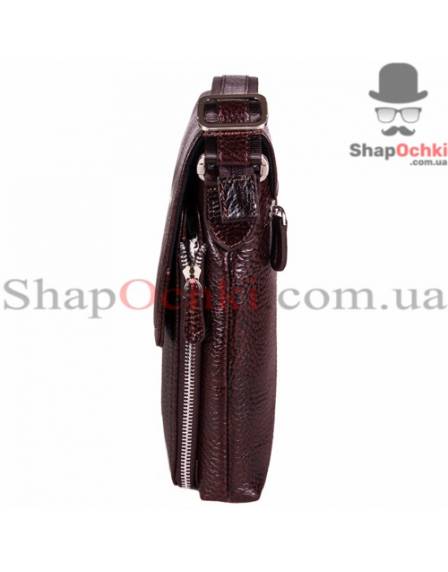Барсетка мужская мягкая Desisan, 349-019, кожа, коричневая