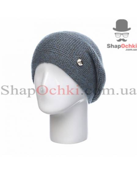 Шапка жіноча Leks, Дольче, колір джинс+сірий