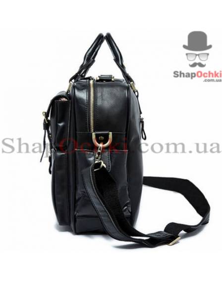 Сумка мужская Tiding Bag 7028A-1, кожа, черная