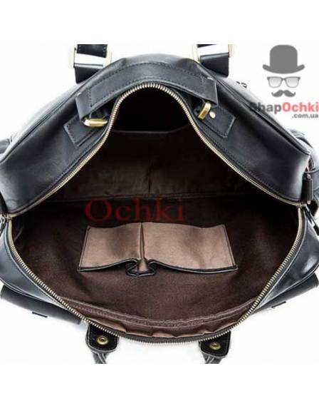 Сумка мужская Tiding Bag 7028A-1, кожа, черная