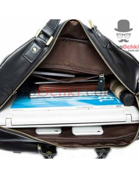 Сумка мужская Tiding Bag 7028A-1, кожа, черная