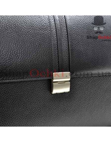 Портфель мужской Desisan, 317-011, кожа, черный