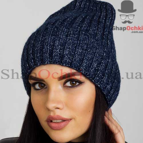 Шапка жен Caskona,  Smith 2,  Dark Blue Melange (Темно-синий меланж)
