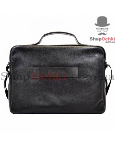 Портфель чоловічий BOND, 1120-281-2, шкіра, чорний/коричневий