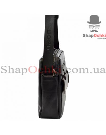 Портфель чоловічий BOND, 1120-281-2, шкіра, чорний/коричневий