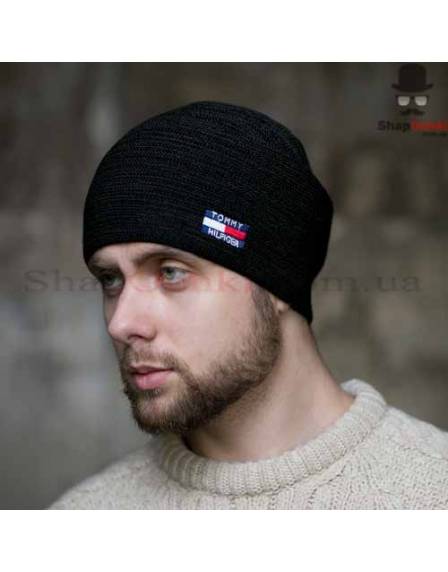 Шапка чоловіча Gunner, Tommy Hilfiger, чорный меланж