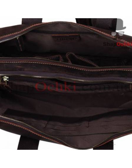 Портфель чоловічий Tiding Bag 7167R, шкіра, темно-коричневий