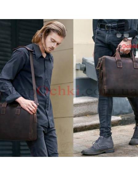 Портфель чоловічий Tiding Bag 7167R, шкіра, темно-коричневий