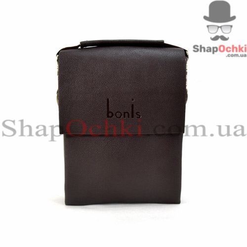 Барсетка мужская Bonis,  8607-2,  экокожа,  коричневая