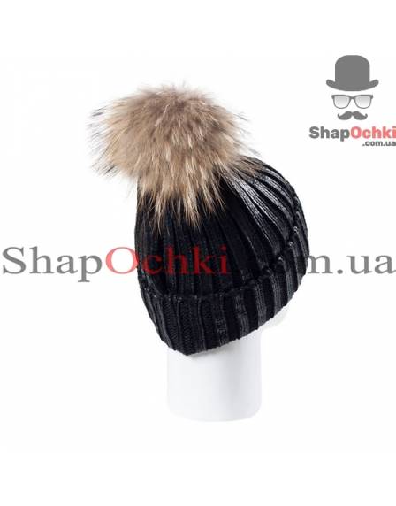 Шапка жіноча UGG, Джуді, чорний+чорний
