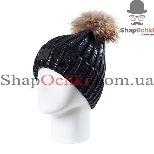 Шапка женская UGG,  Джуди,  черный+черный