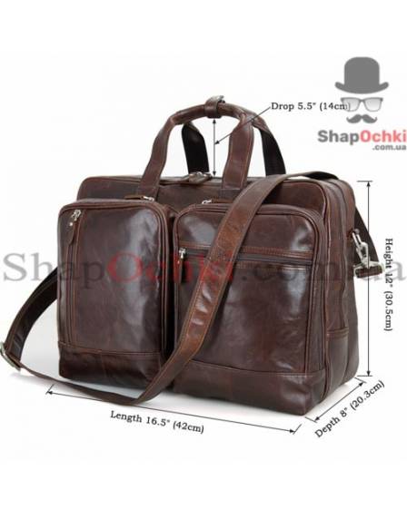 Сумка чоловіча Tiding Bag 7343C, шкіра, коричнева