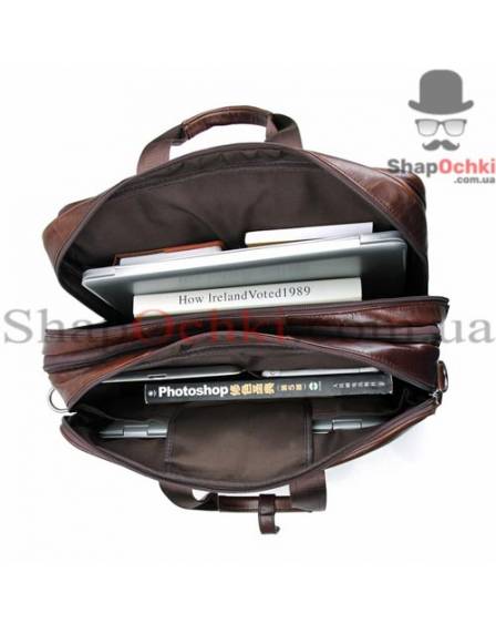Сумка чоловіча Tiding Bag 7343C, шкіра, коричнева