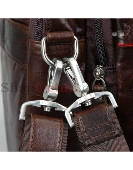 Сумка чоловіча Tiding Bag 7343C, шкіра, коричнева