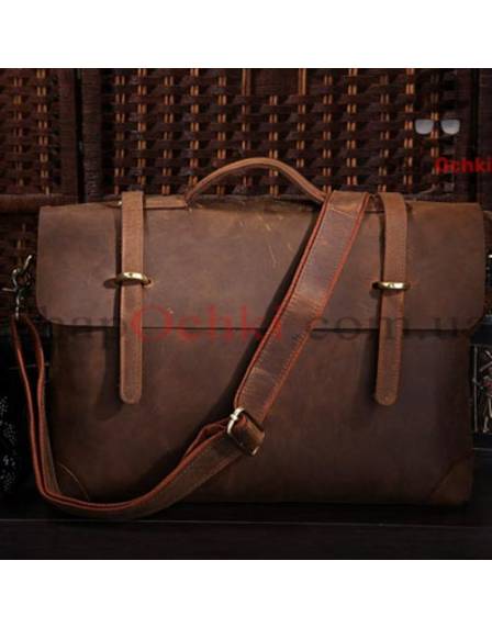 Портфель чоловічий Tiding Bag 7082R, шкіра, темно-коричневий