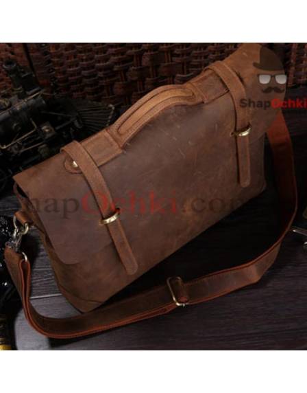 Портфель чоловічий Tiding Bag 7082R, шкіра, темно-коричневий