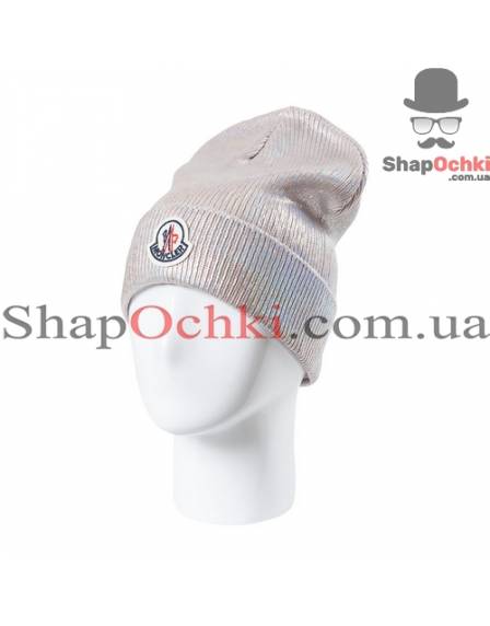 Шапка жіноча Moncler, Джазі, колір пудра+перламутр