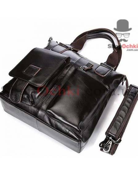 Сумка чоловіча Bexhill L1123, шкіра, темно-коричнева